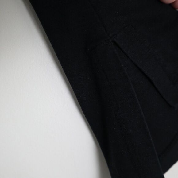 Eileen Fisher Size S Tencel Interlock Ballet Neck Top Slit High Low Hem Black - Picture 7 of 12